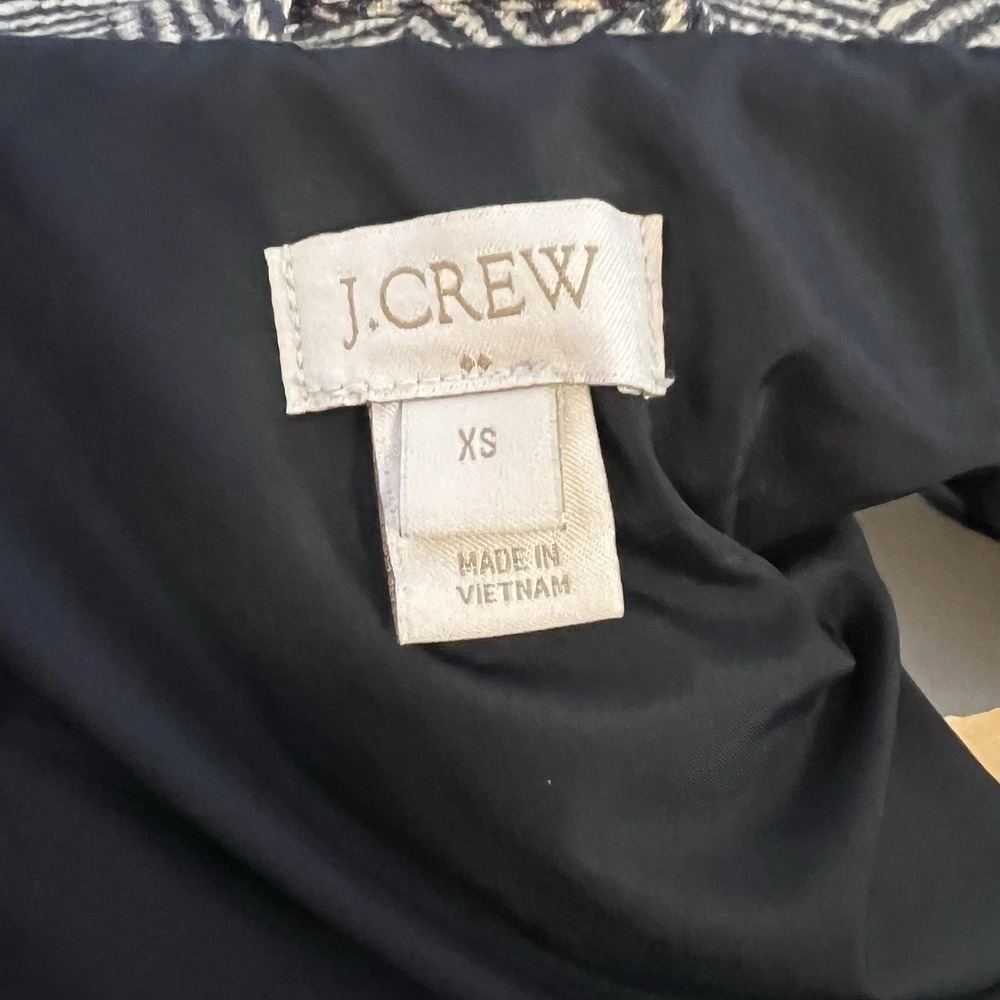 J.Crew Women's Herringbone Quilted Puffer Vest Zip XS Classic FA17 - Picture 3 of 10